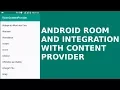 ANDROID ROOM LIBRARY WITH CONTENT PROVIDER