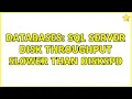 Databases SQL Server Disk throughput slower than diskspd 2 Solutions