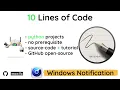 Windows Notification using