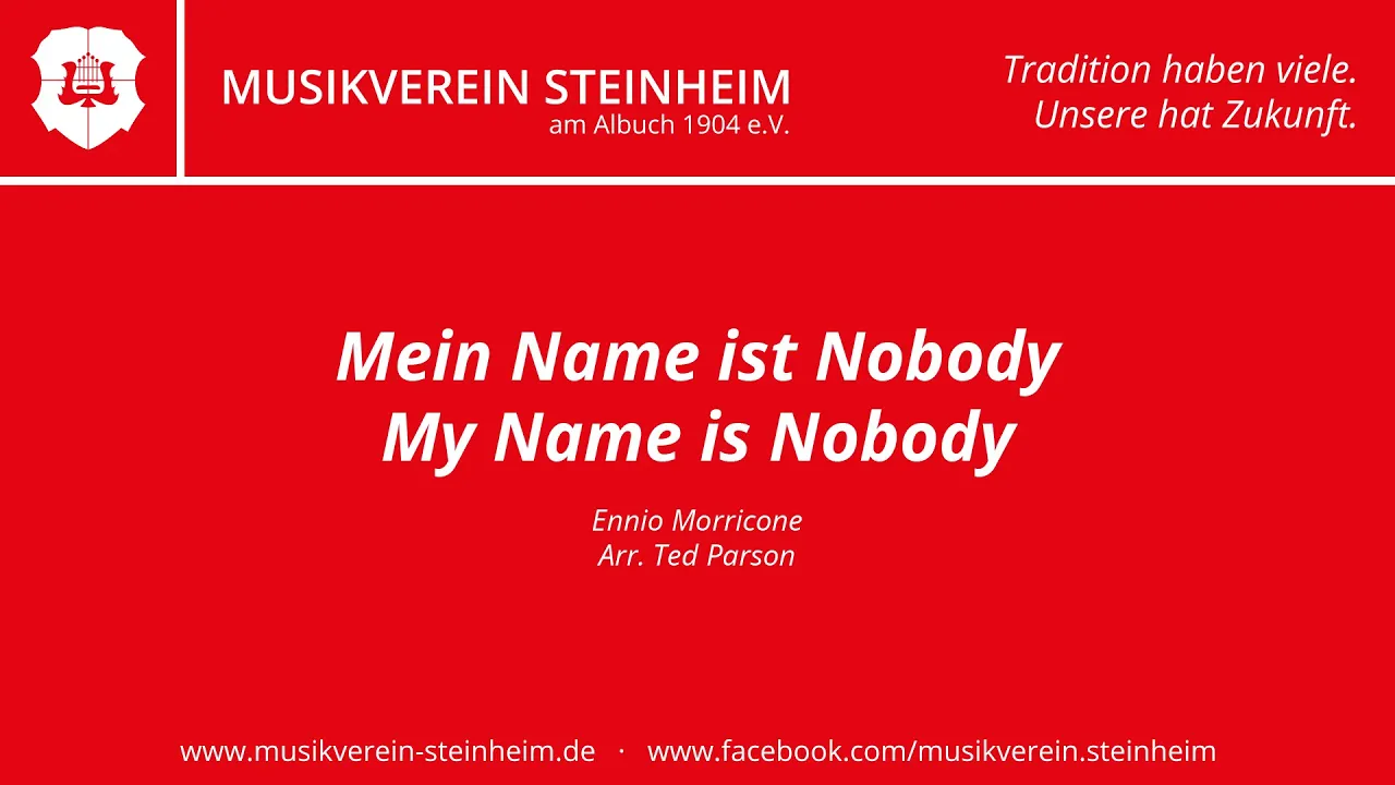 My Name is Nobody (Mein Name ist Nobody), Ennio Morricone / Arr. Ted Parson