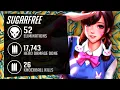 SUGARFREE INSANE DVA GAMEPLAY 52 ELIMS OVERWATCH 2 TOP 500 SEASON 17