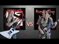 Download Lagu Kill 'Em All VS Show No Mercy (Bands Debut Album Guitar Riffs Battle)
