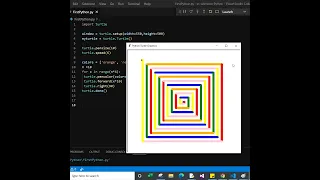 Draw a Spiraling Square using Python Turtle Graphics