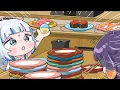 Download Lagu Ina and Gura had a lot of Sushi for rolling Gacha[Animated Hololive/Eng sub]