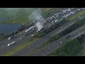 Tractor-trailers catch fire after crash on NJ Turnpike