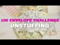 100 ENVELOPE SAVINGS CHALLENGE UNSTUFFING OVER 5 000 SAVED GIVEAWAY CLOSED