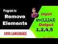 How to Delete An Element From An Array In Java Hindi