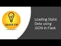 Loading Static Data using JSON in Flask using Jinja For