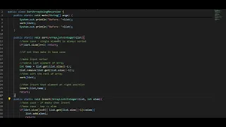 sort an array using recursion