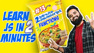 Functions in JavaScript 2 Minute JS JavaScript Tutorials in Hindi Part 13