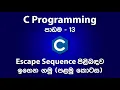Using Escape Sequences in C Programming - Part