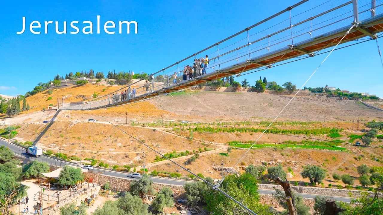 The Longest Suspension Bridge in Israel Opens in Jerusalem. Between Mount Zion and Hinnom Valley