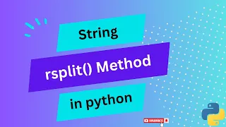 SY rsplit method in python