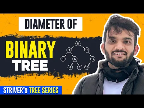 Diameter of Binary Tree | C++ | Java (Striver / takeUforward) - YouTube thumbnail