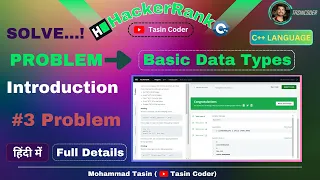 Problem Basic Data Types in C HackerRank problem solving Tasin Coder
