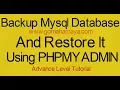 Backup MYSQL Database And Import Database Using PHPMYADMIN