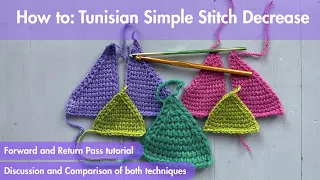 Detailed Tutorial for Tunisian Crochet Forward Pass and Return Pass Decrease