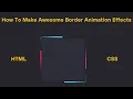 How To Make Awesome Border Animation Effects Using CSS Repeating-Conic-Gradient