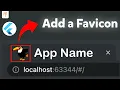 Flutter Tutorial - How to Add a Favicon Flutter Web App Icon