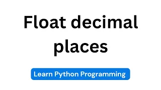 How to use Python s format specifier to set float decimal places Python Tutorials