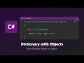 Using C Dictionary to Store Multiple Values