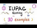 IUPAC naming for Organic Compounds 30 Examples - Organic Chemistry