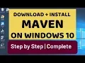 How to install MAVEN on WINDOWS 10 Step by Step