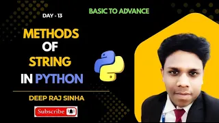 Methods of String Day in Python Programming with practical Complete Python Tutorial in Hindi