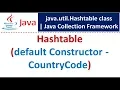 Hashtable default Constructor - CountryCode Java Collection Framework