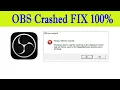 OBS Studio Crashed Fixed How to Fix Whoops OBS Crashed Solution OBS has Crashed