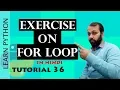 Python Tutorial Python Exercises On For Loop HINDI