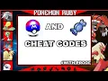 Pokemon Ruby Rare candy and Master ball cheat codes