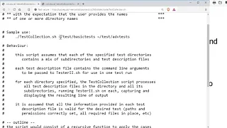 Scripts for running suites of test cases on an executable