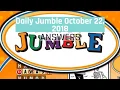 Daily Jumble October 22 2018 Jumble Answers for 2018