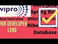 Wipro live interview recording Java developer Lead interview questions and answers 31st Dec 2022