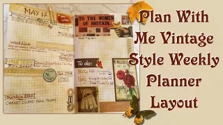 Plan With Me Vintage Planner Layout