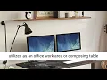 Seven Warrior Gaming Desk 60 INCH T - Shaped Carbon Fiber Surface Computer Desk Full Desk Mouse Pad