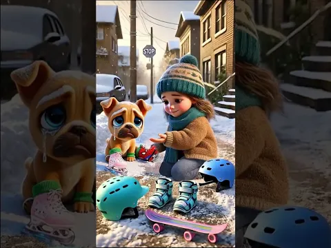 Dog’s Ice Skating Dream! From Wobbly Starts to Graceful Ice Dancing ⛸️🐶