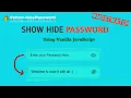 Show Hide Password Using Html Css and Vanilla Js - Code IT with ak