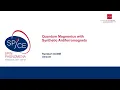 Talks - Workshop-School on Quantum Spinoptics 2024