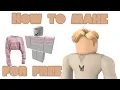 HOW TO MAKE A CROP TOP IN PIXLR FOR FREE ROBLOX