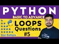Loops Interview Questions - Assignment 5 Star Pattern Python Tutorial in Hindi