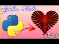 Amazing Red Heart using python Turtle How can draw heart in python Turtle Animation