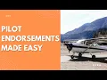 Pilot Endorsements Made Easy CFI s