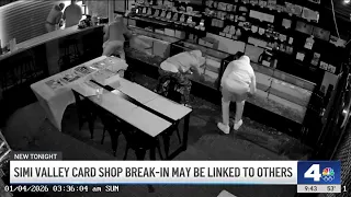 Watch Thieves smash glass cases to steal trading cards from Simi Valley shop