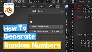 Blender Python Tutorial How to Generate Random Numbers learn python for beginners