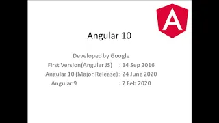 Angular 10 Introduction