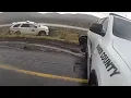 shows Utah Highway Patrol and county deputy s vehicles hit on I-15