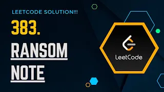 LEETCODE 383 Ransom Note Complete JAVA Solution