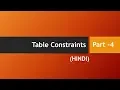 Part - 4 Table Constraints in SQL UNIQUE CHECK Constraints Hindi Urdu